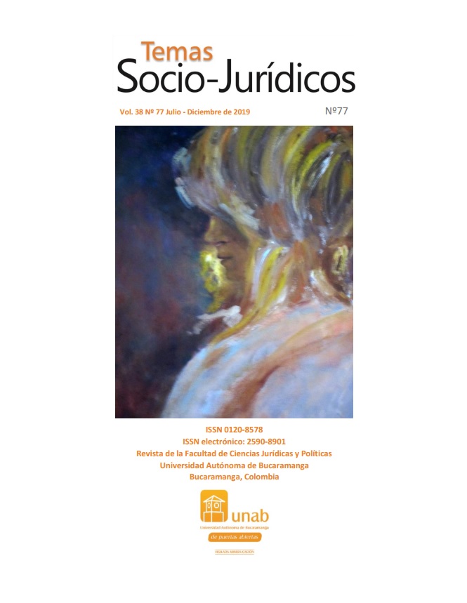 					Ver Vol. 38 Núm. 77 (2019): Temas Socio-Jurídicos
				